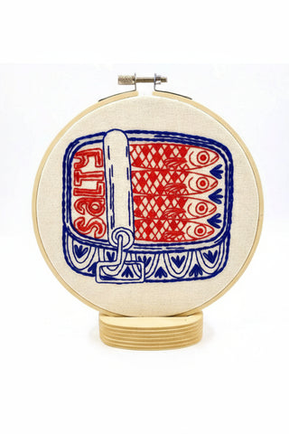 HOOK LINE &amp; TINKER Embroidery Kit - Canned Sardines