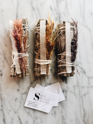 ESSENCE OF LIFE ORGANICS Purification Bundle - Selenite Sage and Wildflowers