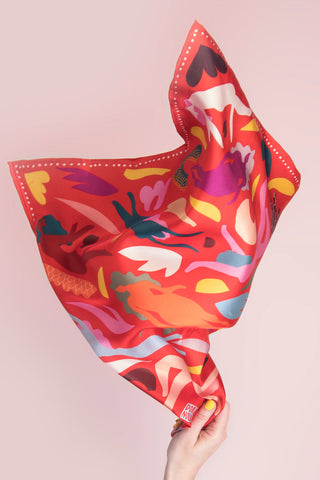 DORA NOLA Small Silk Scarf - All the way