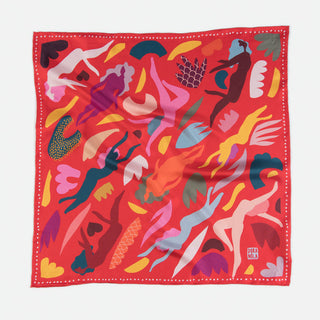 DORA NOLA Small Silk Scarf - All the way