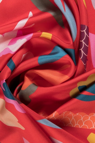 DORA NOLA Small Silk Scarf 90 - All the Way