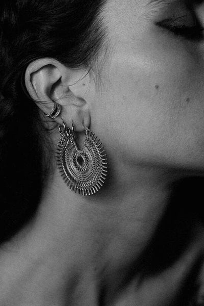 BLACK KALA Surya S Hoop Earrings