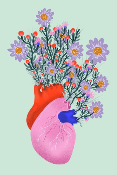 VIVIAN SOFIA Affiche Cœur Fleuri