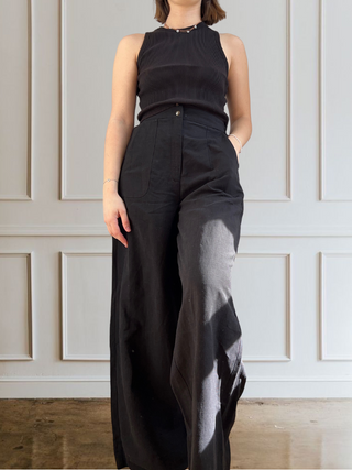 Pantalon noir. MELOW. Montreal designer boutique.