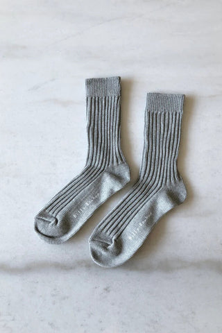 BILLY BAMBOO Ribbed Cotton Socks - Neutral