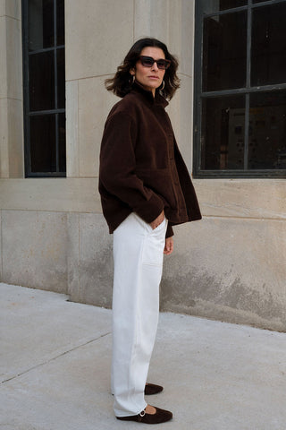 MODERN SUNDAY Pantalon Barrel - Blanc