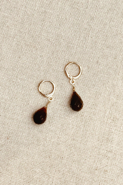 GRACIE ROSE Boucles d'oreilles Calcédoine Brun