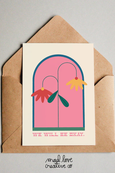 MAD LOVE CREATIVE Carte « We Will Be Okay »