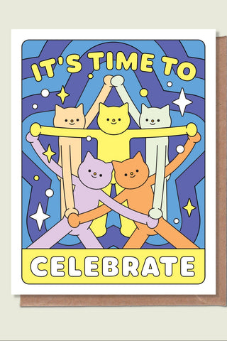 EPEE LAPIN STUDIO Carte de vœux It's Time To Celebrate