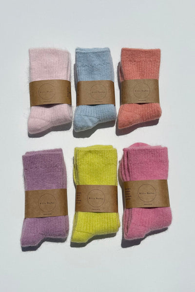 BILLY BAMBOO Angora Sock - Pastel Snow