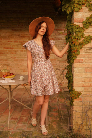 MEEMOZA Alex Dress - Rust Leaf