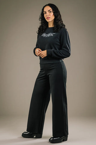 MERCEDES MORIN Flare Pants - Black