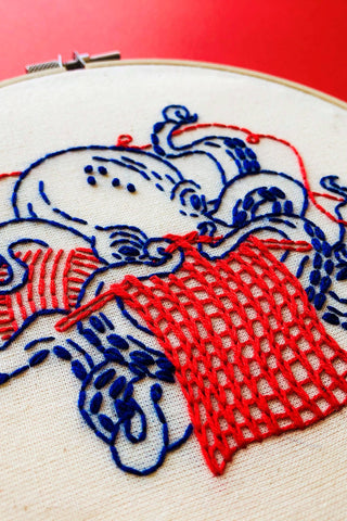 HOOK LINE & TINKER Kit de Broderie - Knitting Octopus