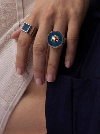 ANNE-MARIE CHAGNON Bague Wallis - Azur