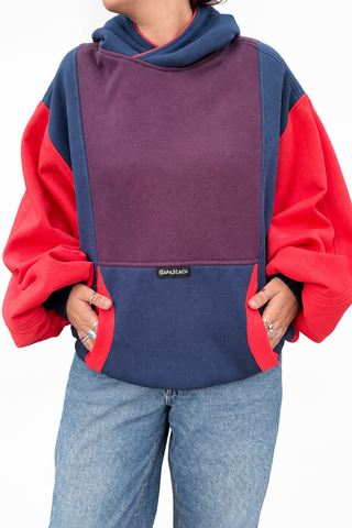 CAPAZCACU Hoodie Yiya - Mauve Bleu et Corail