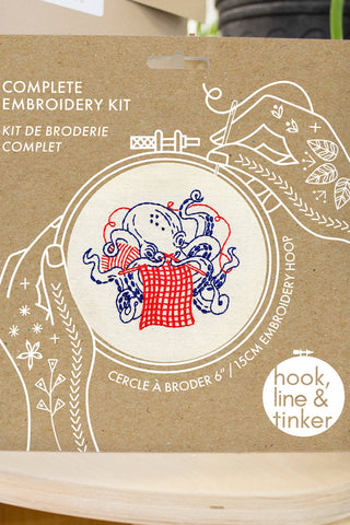 HOOK LINE & TINKER Kit de Broderie - Knitting Octopus