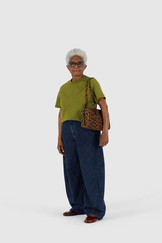 BAGGU Small Bowler Bag - Leopard