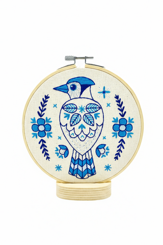 HOOK LINE &amp; TINKER Embroidery Kit - Folk Blue Jay