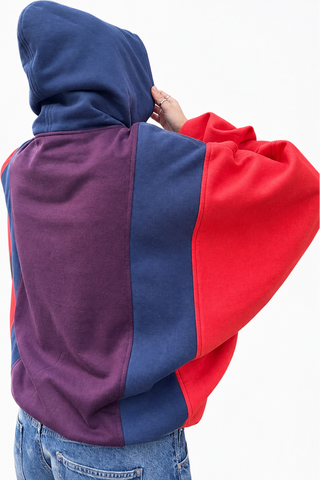CAPAZCACU Hoodie Yiya - Mauve Bleu et Corail