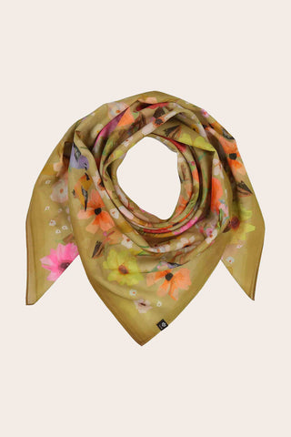 FRAAS Floral Pattern Square Scarf