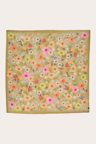 FRAAS Floral Pattern Square Scarf