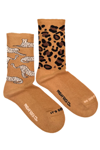 FRIDAY SOCK CO. Chaussettes de Sport - Léopard