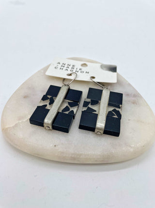 ANNE-MARIE CHAGNON Boucles d'Oreilles Zazie-Noir Translucide