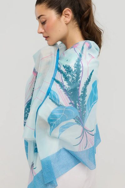 PRINCESSE & DRAGON Bouquet Scarf - Blue