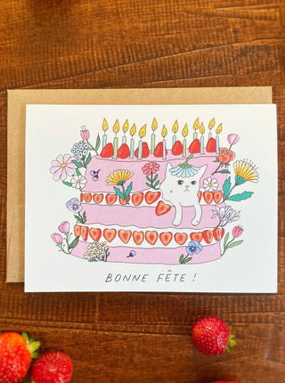 FOONIE Carte Gâteau Chat