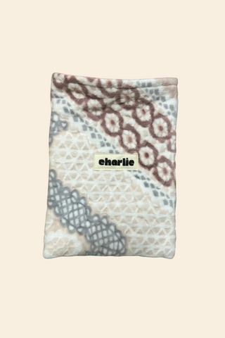 CHARLIE Pochette à Livre Petit Format - Motif Brun