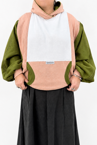 CAPAZCACU Hoodie Yiya - Blanc Vert et Rose