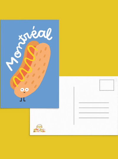 ANNE JULIE DUDEMAINE Postcard - Hot Dog