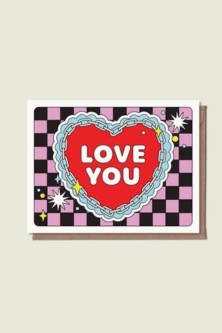 EPEE LAPIN STUDIO Carte de vœux Love You Heart