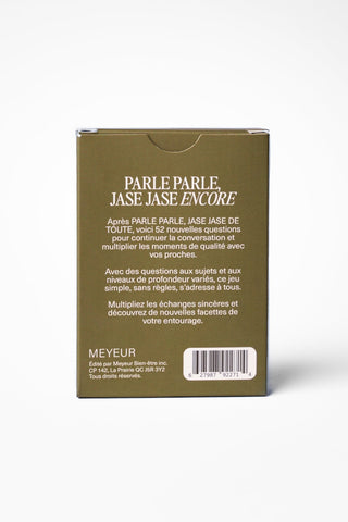 MEYEUR Jeu de Conversation Parle Parle, Jase Jase - Encore