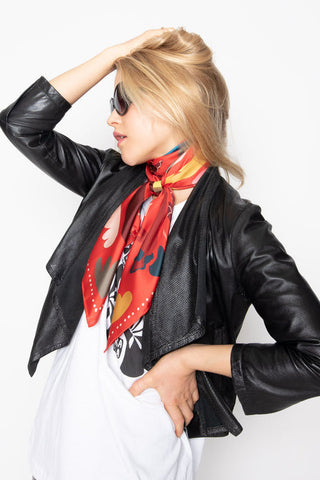 DORA NOLA Small Silk Scarf 90 - All the Way