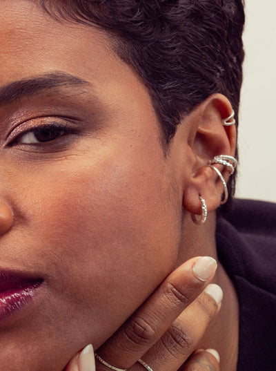 VÉRONIQUE ROY JWLS Boucles d'Oreilles Déterminée - Argent