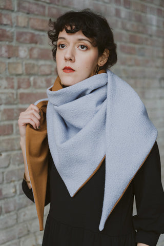 KAZAK Foulard Triangle - Lilas et Teck