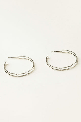 SARAH JEWELRY Large Paperclip Rings - Silver
