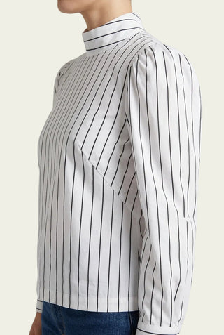 LELE DEBALTZAC Aude Blouse - Black and White Striped