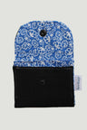 Black - Blue Flowers