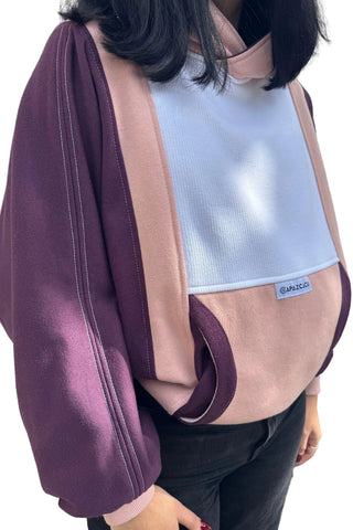 CAPAZCACU Hoodie Yiya - Blanc Mauve Rose