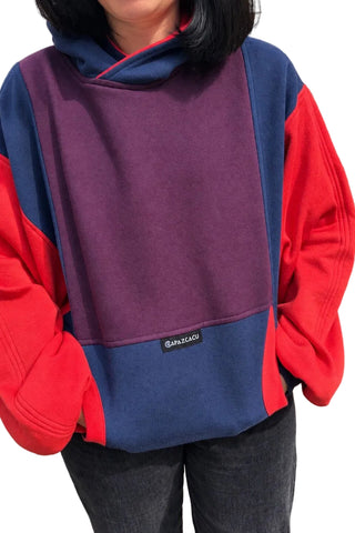 CAPAZCACU Hoodie Yiya - Mauve Bleu et Corail