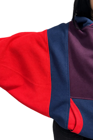 CAPAZCACU Hoodie Yiya - Mauve Bleu et Corail