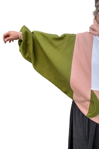 CAPAZCACU Hoodie Yiya - Blanc Vert et Rose