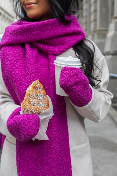 GIBOU Fleece Looped Mittens