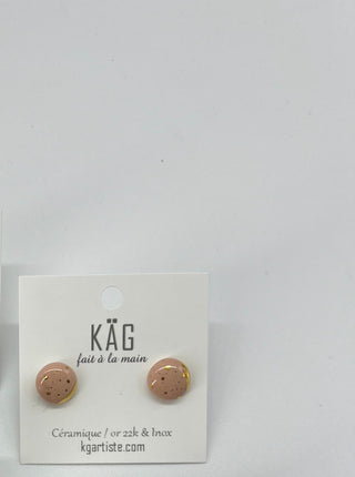 KAG Boucles d'Oreilles Céramique Abstraite