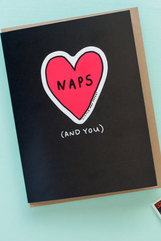 LITTLE MAY PAPERY Carte de Souhait Autocollant - Love Naps