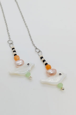 KAJOU Boucle d'Oreilles Pendante Oiseaux
