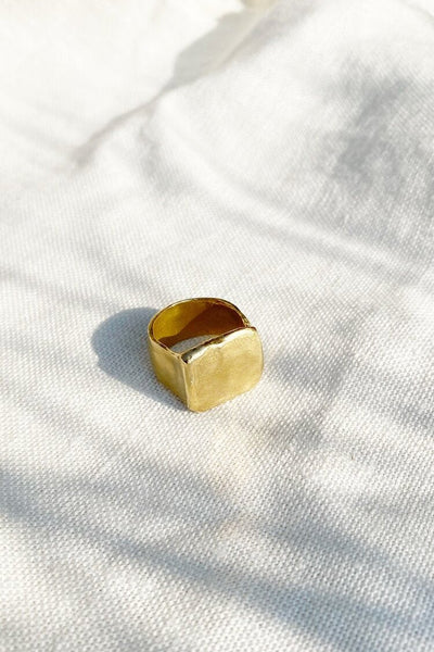HAWKLY Square Signet Ring - Bronze