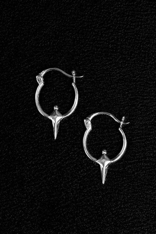 NOIR KALA Axis Hoop Earrings - Silver